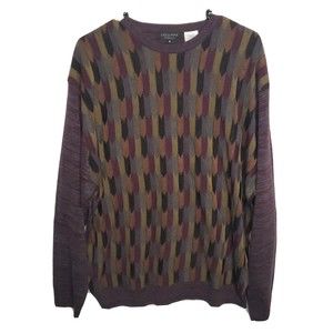 Cellinni Collezione Mens Long sleeve pullover Size:XL Geometric patterned